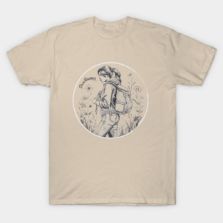Trailblazer,  dynamic image of a woman hiker T-Shirt