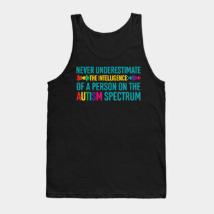 Funny Autism Awareness Autism Spectrum Tank Top