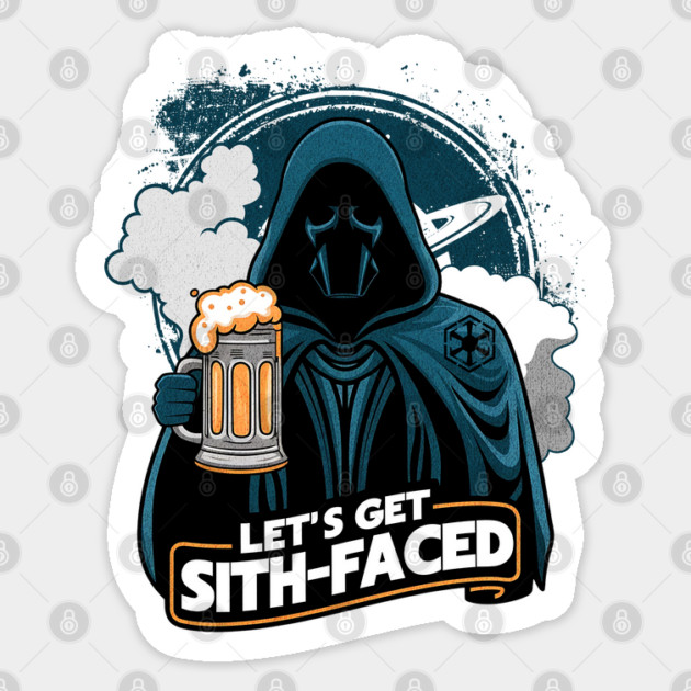 Let's get S*th Faced Emperor Dark Side Drinkers Club Sticker by Joaddo