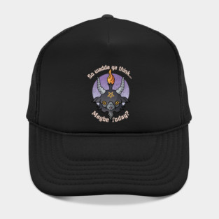 Maybe Today Satan? Funny Baphomet Occult Meme T-Shirt Hat