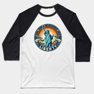 Statue of Liberty Baseball T-Shirt