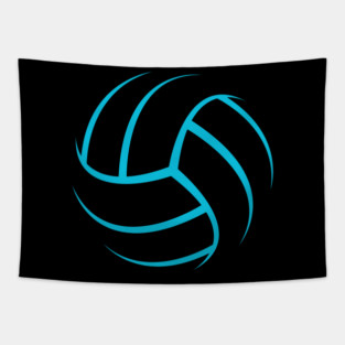 Blue Volleyball Design - Perfect Volleyball Gift for Players & Fans Tapestry
