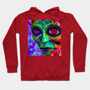Psychedelic Alien Hoodie