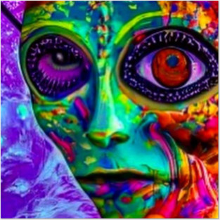 Psychedelic Alien Posters and Art