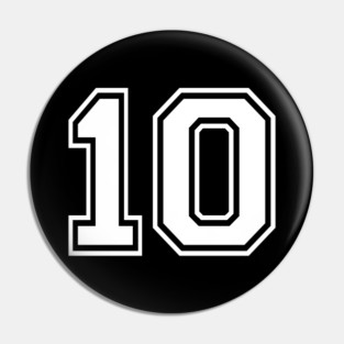 JERSEY NUMBER 10 Pin