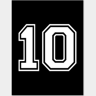 JERSEY NUMBER 10 Posters and Art