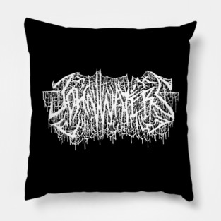 The John Waters Metal Font v2 Pillow