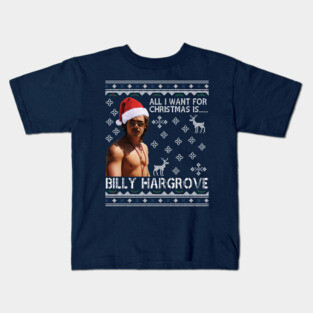 Stranger Things Billy Hargrove Christmas Wish Kids T-Shirt