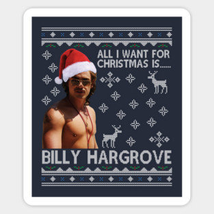 Stranger Things Billy Hargrove Christmas Wish Sticker