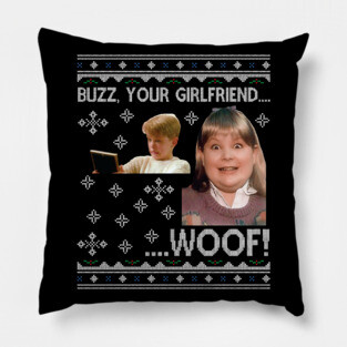 Home Alone Buzz Your Girlfriend Wood Christmas Pillow