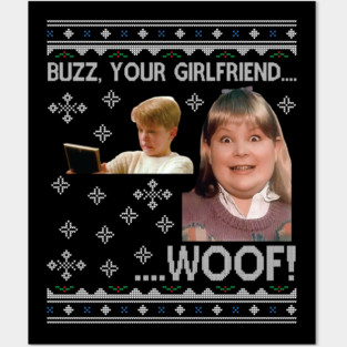 Home Alone Buzz Your Girlfriend Wood Christmas Posters and Art