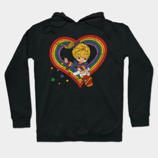 Rainbow Brite With Rainbow Heart Hoodie
