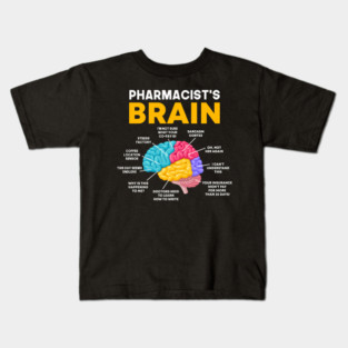 Pharmacist'S Brain Pharmd Clinical Pharmacy Technician Kids T-Shirt