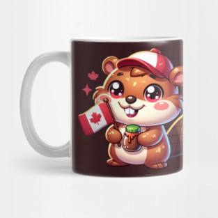 Canada Day Cute Beaver Mug