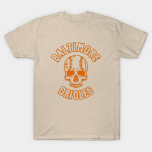 Orioles Baseball Skull T-Shirt