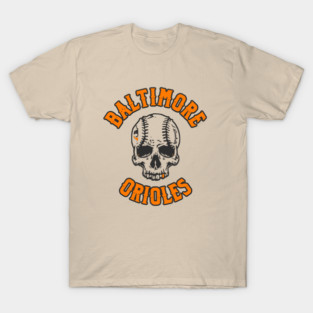 Orioles Baseball Skull T-Shirt