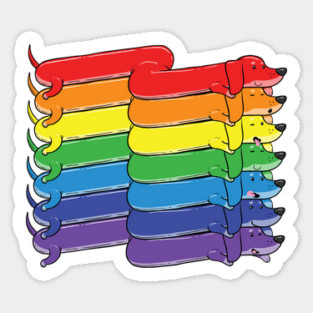 Rainbow Dachshunds Magnet