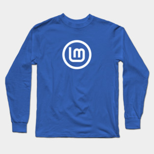 Linux Mint Logo - Monochrome Edition Long Sleeve T-Shirt