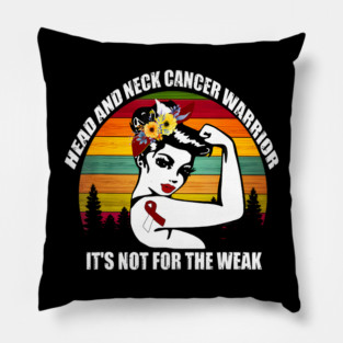 Head And Neck Cancer Awareness Gifts Warrior Support Pillow