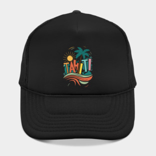 Retro Tropical Tahiti Beach Vacation Travel Hat