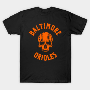 Orioles Baseball Skull T-Shirt