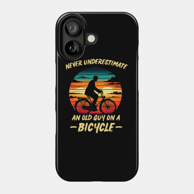 NEVER UNDERESTIMATE AN OLD MAN Phone Case by MakerMind8.2