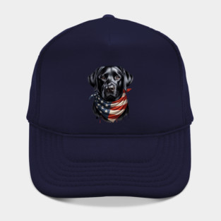 Black Labrador Retriever: America Hat
