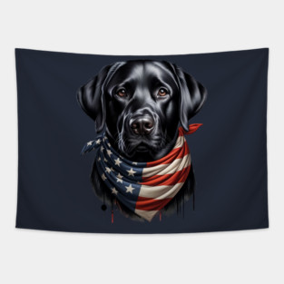 Black Labrador Retriever: America Tapestry