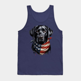 Black Labrador Retriever: America Tank Top