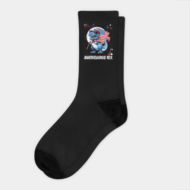 Amerisaurus 4th of July Socks by JessArty