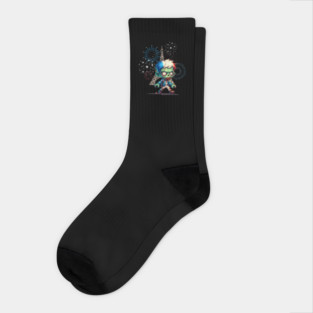 Zombie Bastille Day Socks