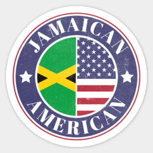 Proud Jamaican-American Badge - Jamaica Flag Magnet