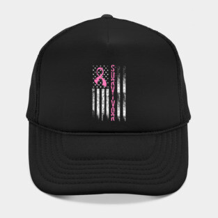 Cool Breast Cancer Survivor Women Pink Flag Hat