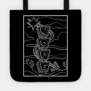 NOPE vintage motel road sign route 66 Tote