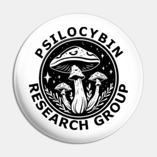 Psilocybin Research Group Mushroom Logo Pin
