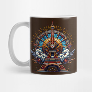 Steampunk Bastille Day Eiffel Tower Mug