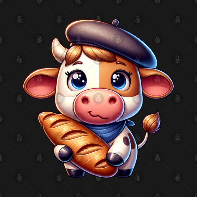 French Cow with Baguette by HolidayBug