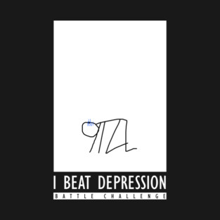 I beat depression battle challenge T-Shirt
