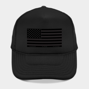 US Flag - Black on Black Hat