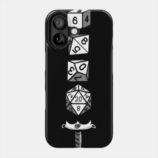 Dice Sword Funny Dungeons And Dragons DND D20 Lover Phone Case