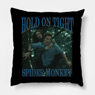 hold on tight, spider monkey Pillow