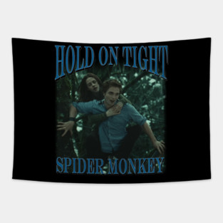 hold on tight, spider monkey Tapestry