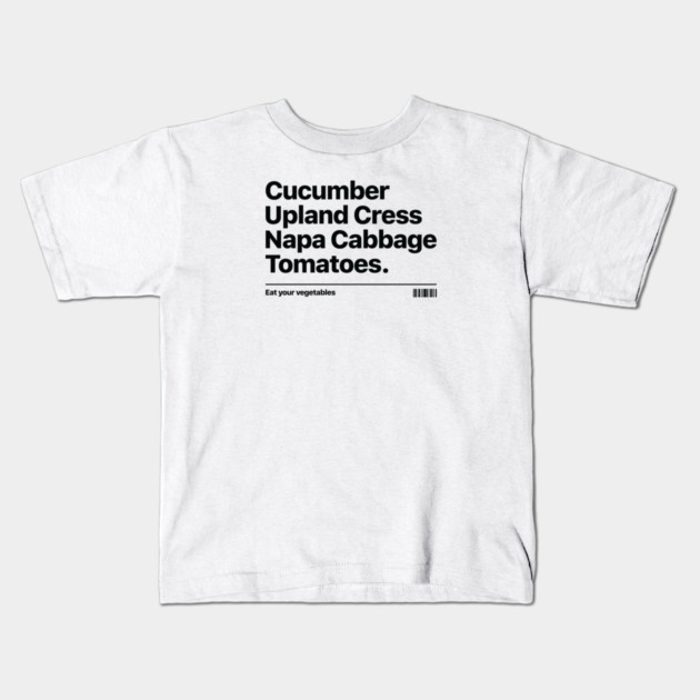 EAT YOUR VEGETALES Kids T-Shirt by artslaves