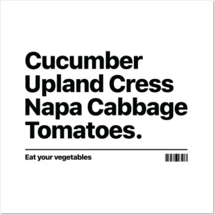 EAT YOUR VEGETALES Posters and Art