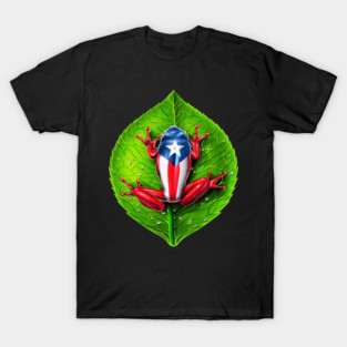 Puerto Rico Flag Coqui Frog T-Shirt