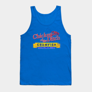 Chicken of The Ditch Crawfish Boil Party Funny Cajun Lobster Tank Top