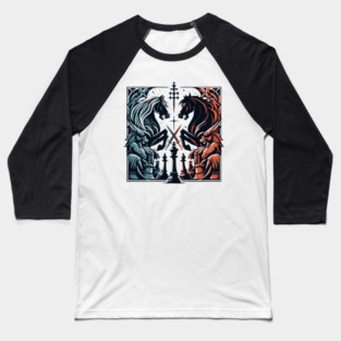 Epic Chess Battle Baseball T-Shirt