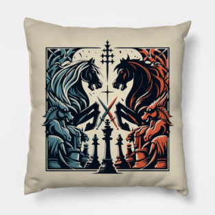 Epic Chess Battle Pillow