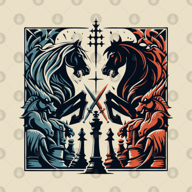 Epic Chess Battle by DavesTees