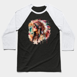 Native american woman Baseball T-Shirt